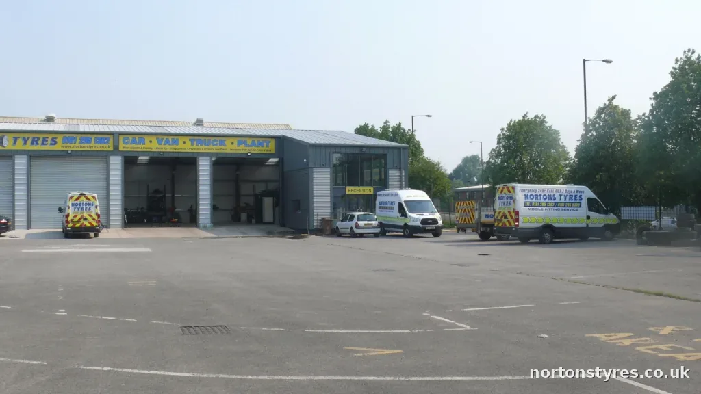 Nortons Tyres building and car park Nortons Tyres building and car park