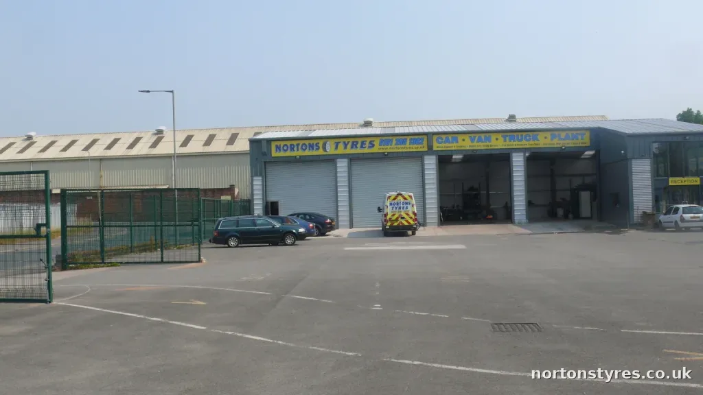 Nortons Tyres yard and building Nortons Tyres yard and building