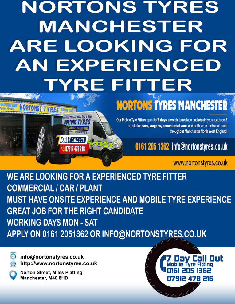 Job Vacancy Experienced Commercial Tyre Fitter Manchester